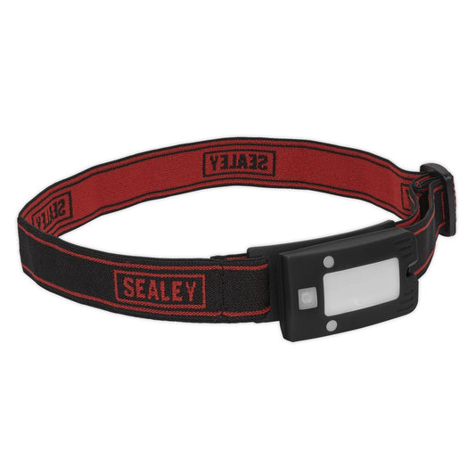 Sealey Rechargeable Head Torch 2W COB LED Auto-Sensor Black LED360HT