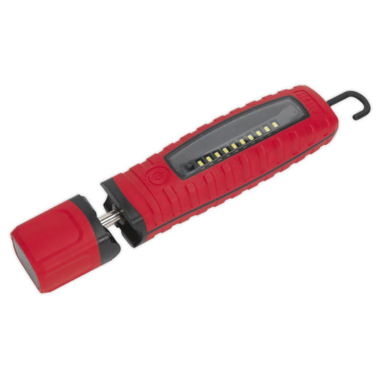 Sealey Rechargeable 360� Inspection Light 14 SMD & 3W SMD LED Red Lithium-ion LED360R