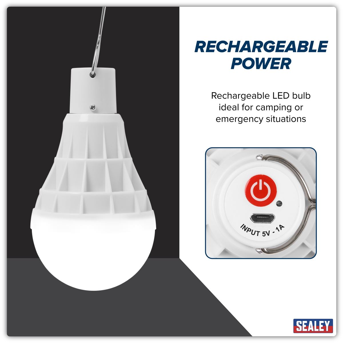Sealey Rechargeable 3W SMD LED Bulb LED3WB