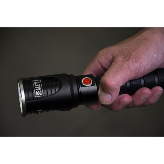 Sealey Aluminium Torch 60W COB LED Adjustable Focus Rechargeable with USB Port LED4494