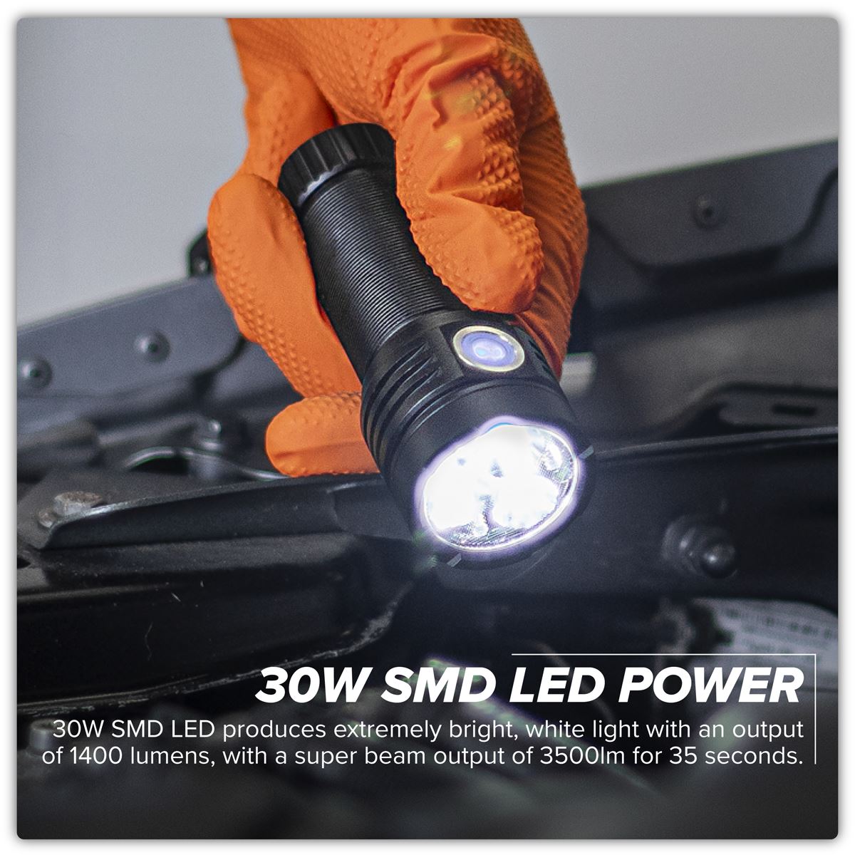 Sealey Super Boost 3500lm Rechargeable SMD LED 30W Pocket Light LED451