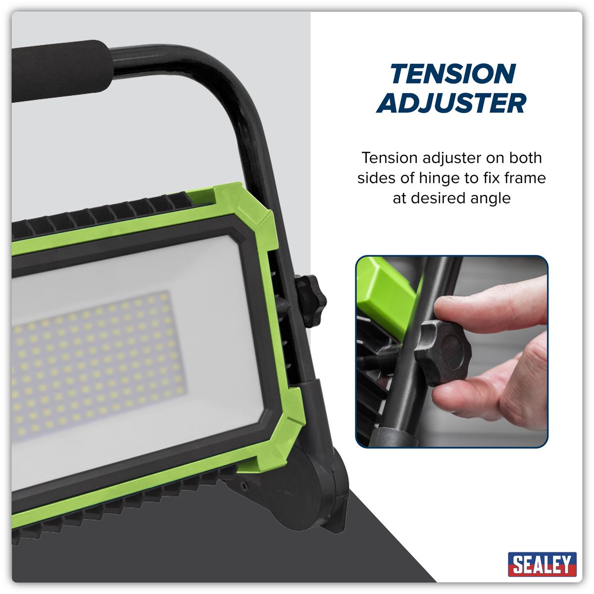 Sealey Portable Floodlight 50W SMD LED 230V size 320 x 270 x 65mm LED50WL
