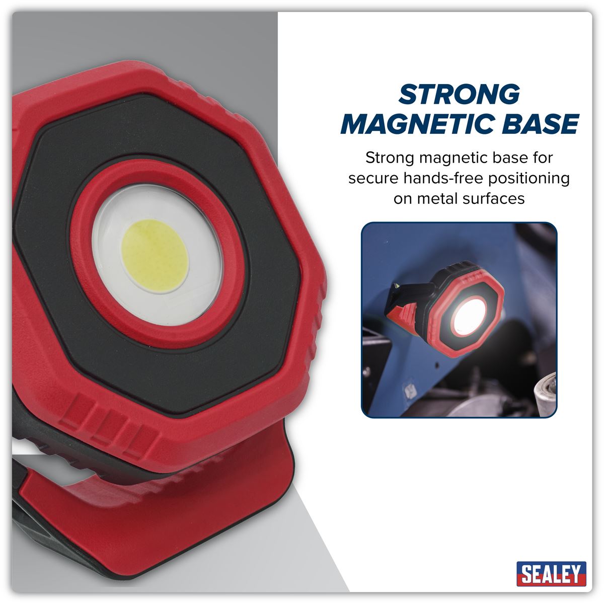 Sealey Rechargeable Pocket Floodlight with Magnet 360� 7W COB LED - Red LED700PR