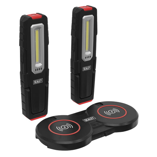 Sealey Inspection Light 5W COB & 1W SMD LED (x2) & Double Wireless Charging Base LEDWCBCOMBO5