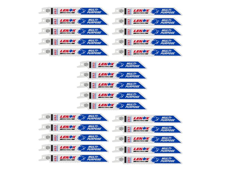 LENOX Reciprocating Saw Blade 152 x 19 x 0.9mm 10 TPI (Pack 25) LEN20493B610