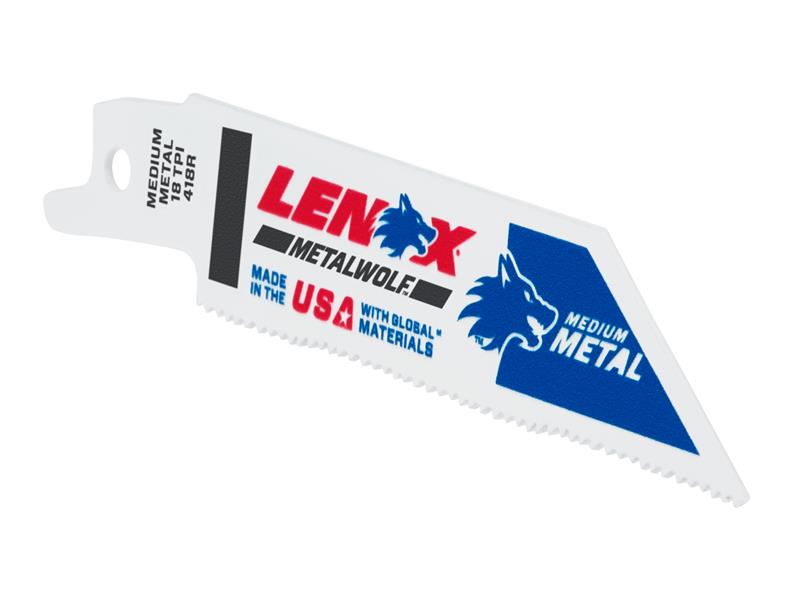 LENOX Wolf Reciprocating Saw Blade 102 x 19 x 0.9mm 18 TPI Pack 5 LEN20552418R