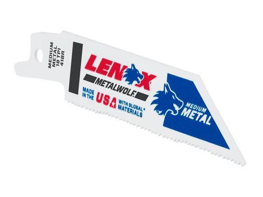 LENOX Wolf Reciprocating Saw Blade 102 x 19 x 0.9mm 18 TPI Pack 5 LEN20552418R
