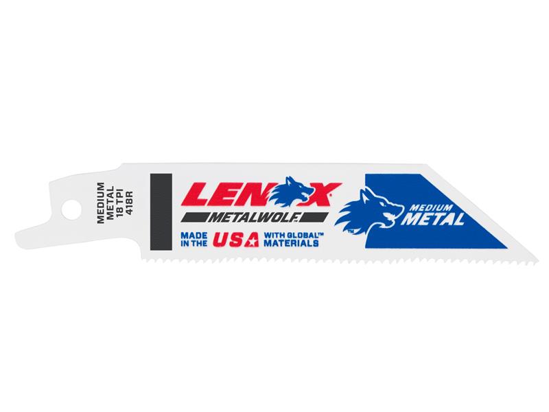 LENOX Wolf Reciprocating Saw Blade 102 x 19 x 0.9mm 18 TPI Pack 5 LEN20552418R