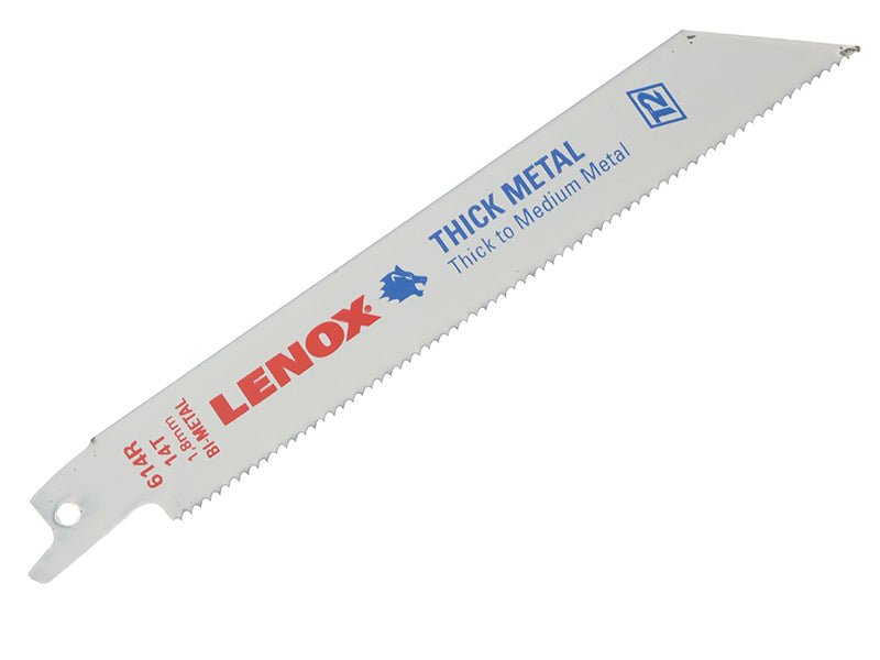 LENOX 20564-614R Metal Cutting Reciprocating Saw Blades Pack of 5 150mm 14tpi LEN20564