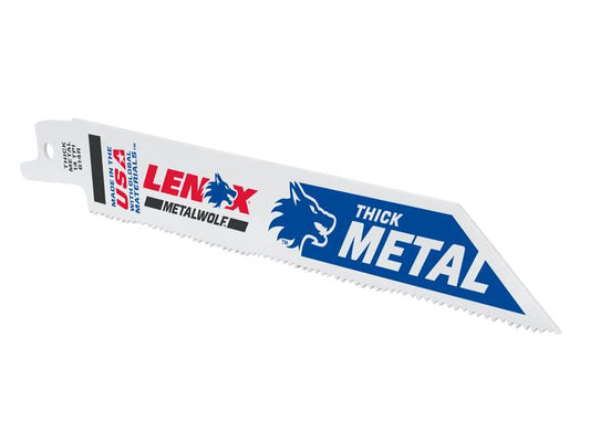 LENOX Wolf Reciprocating Saw Blade 152 x 19 x 0.9mm 14 TPI Pack 5 LEN20564614R