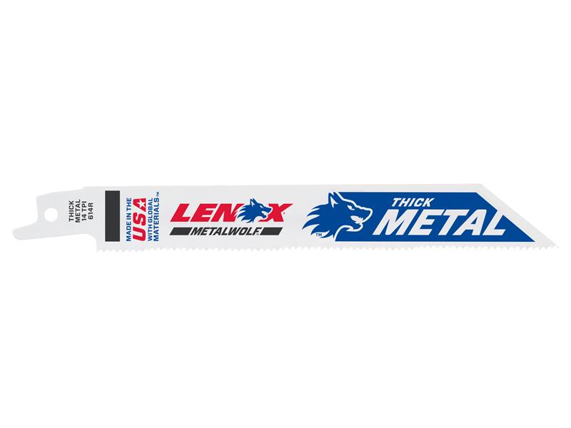 LENOX Wolf Reciprocating Saw Blade 152 x 19 x 0.9mm 14 TPI Pack 5 LEN20564614R