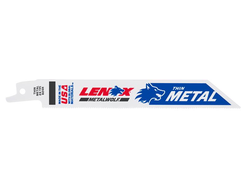 LENOX Wolf Reciprocating Saw Blade 152 x 19 x 0.9mm 24 TPI Pack 5 LEN20568624R