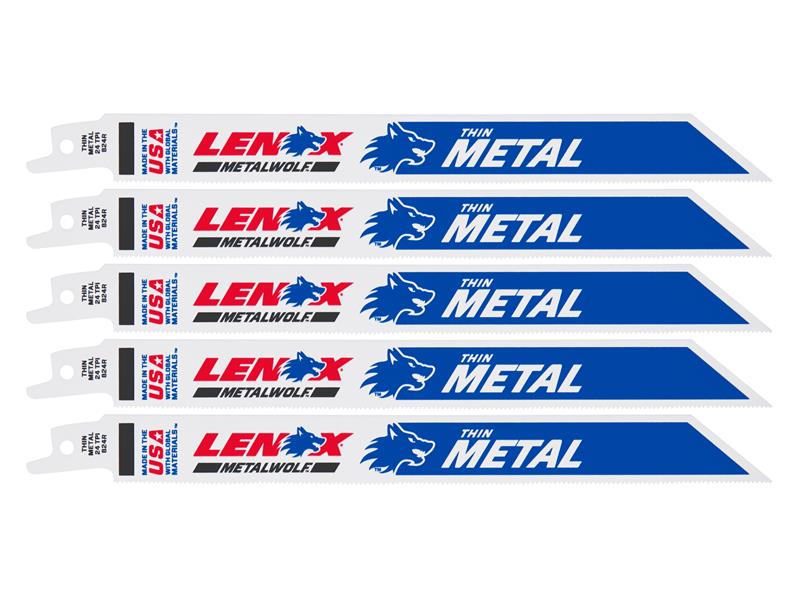 LENOX Wolf Reciprocating Saw Blade 203 x 19 x 0.9mm 24 TPI Pack 5 LEN20579824R