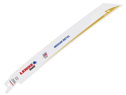 LENOX 818GR Gold® Metal Cutting Reciprocating Saw Blades 200mm 18 TPI (Pack 5) LEN818GR