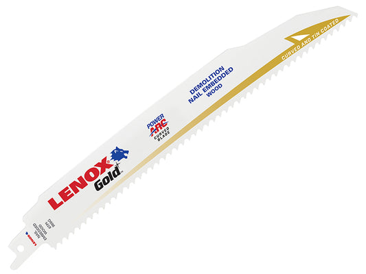 LENOX 966GR Gold® Demolition Reciprocating Saw Blades 230mm 6 TPI (Pack 5) LEN966GR