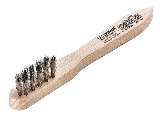 Lessmann Spark Plug Brush 3 Row Stainless Steel Wire LES125241