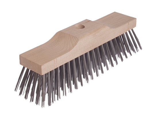 Lessmann Broom Head Raised Wooden Stock 6 Row 300mm x 70mm LES146201