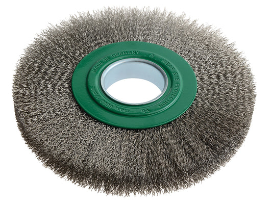 Lessmann Wheel Brush D200mm x W24-27 x 50 Bore Stainless Steel Wire 0.30 LES365362