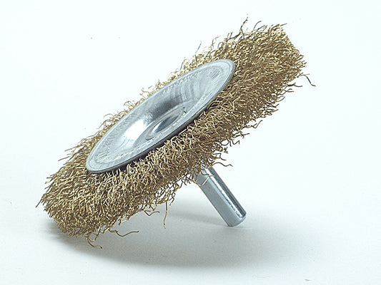 Lessmann DIY Wheel Brush 75 x 10mm, 0.25 Brass Wire LES41013607