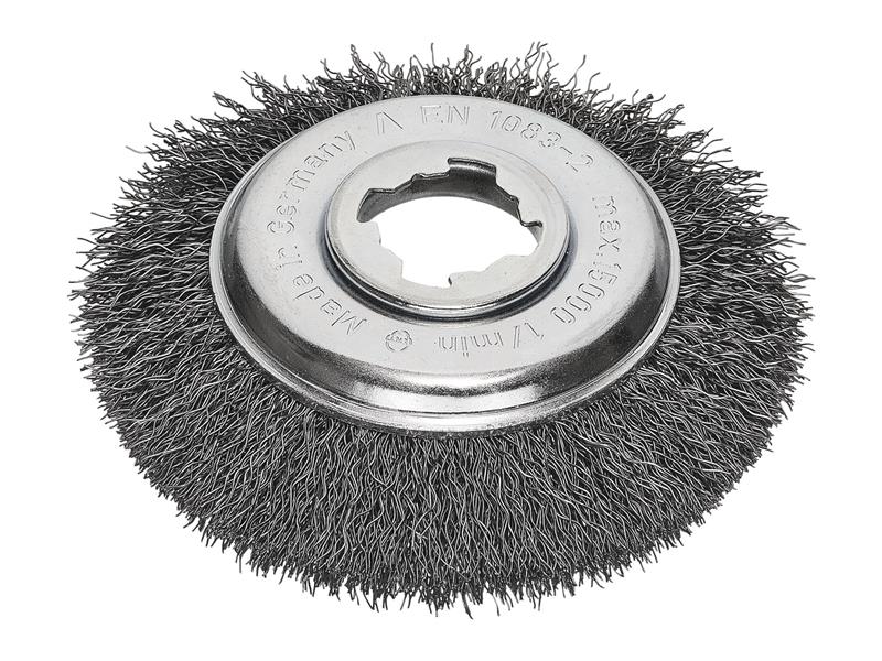 Lessmann Non Sparking Crimped Steel Bevel Brush 115mm X-Lock LES42317X