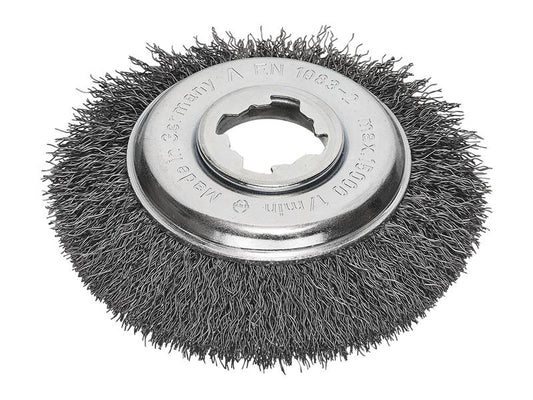Lessmann Non Sparking Crimped Steel Bevel Brush 115mm X-Lock LES42317X