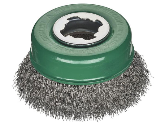 Lessmann Non Sparking Crimped Stainless Steel Brush 85mm X-Lock LES42336X