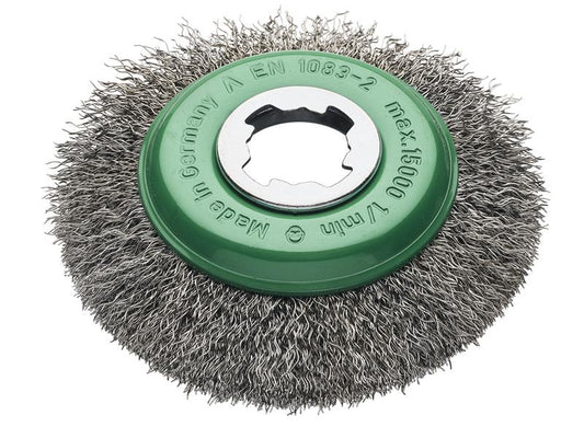 Lessmann Non Sparking Crimp Stainless Steel Bevel Brush 115mm X-Lock LES42337X