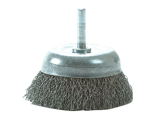 Lessmann DIY Cup Brush with Shank 75mm, 0.35 Steel Wire LES43013307