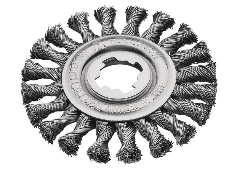 Lessmann Non Sparking Steel Knot Wheel Brush 115mm X-Lock LES47221X