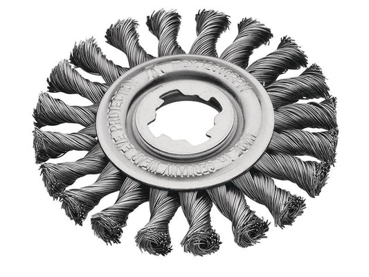 Lessmann Non Sparking Steel Knot Wheel Brush 115mm X-Lock LES47221X