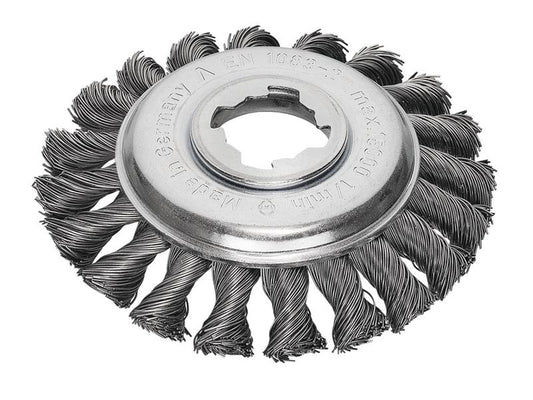 Lessmann Non Sparking Steel Knot Bevel Brush 115mm X-Lock LES47225X