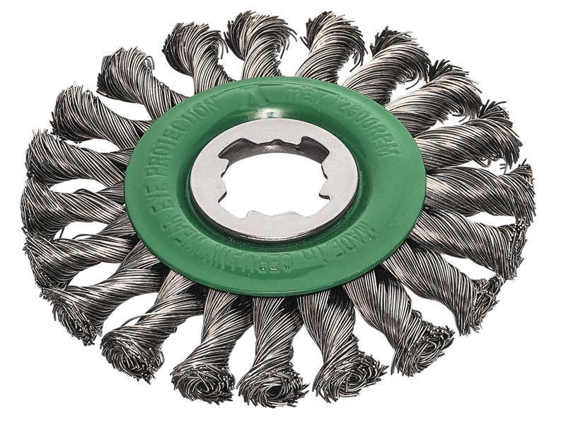Lessmann Non Sparking Stainless Steel Knot Wheel Brush 115mm X-Lock LES47281X