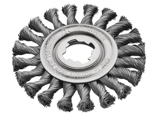 Lessmann Non Sparking Steel Knot Wheel Brush 125mm X-Lock LES47321X