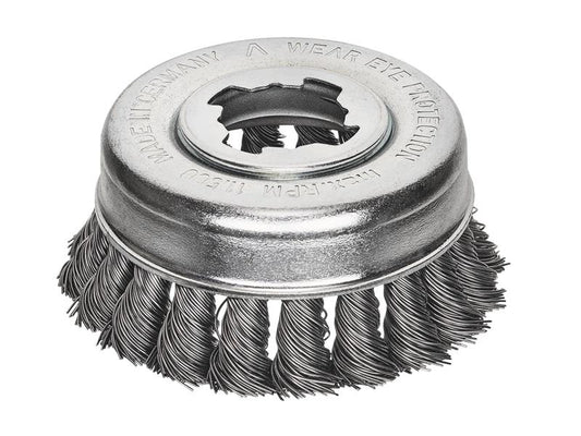 Lessmann Non Sparking Steel Knot Cup Brush 85mm X-Lock LES48321X