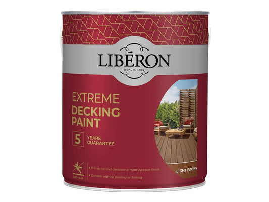 Liberon Light Brown Extreme Decking Paint 2.5 litre LIB126137