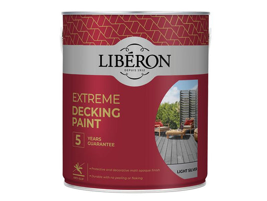 Liberon Light Silver Extreme Decking Paint 2.5 litre LIB126139