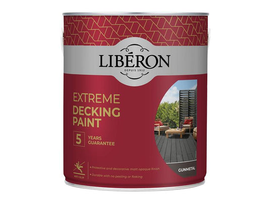 Liberon Gun Metal Extreme Decking Paint 2.5 litre LIB126141