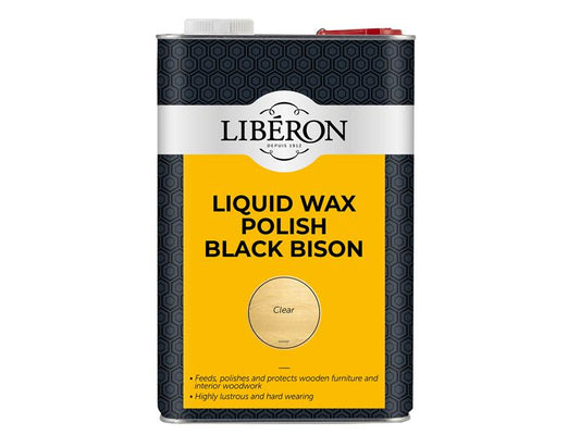 Liberon Liquid Wax Polish Black Bison Clear 5 litre LIBBBLWCL5LN
