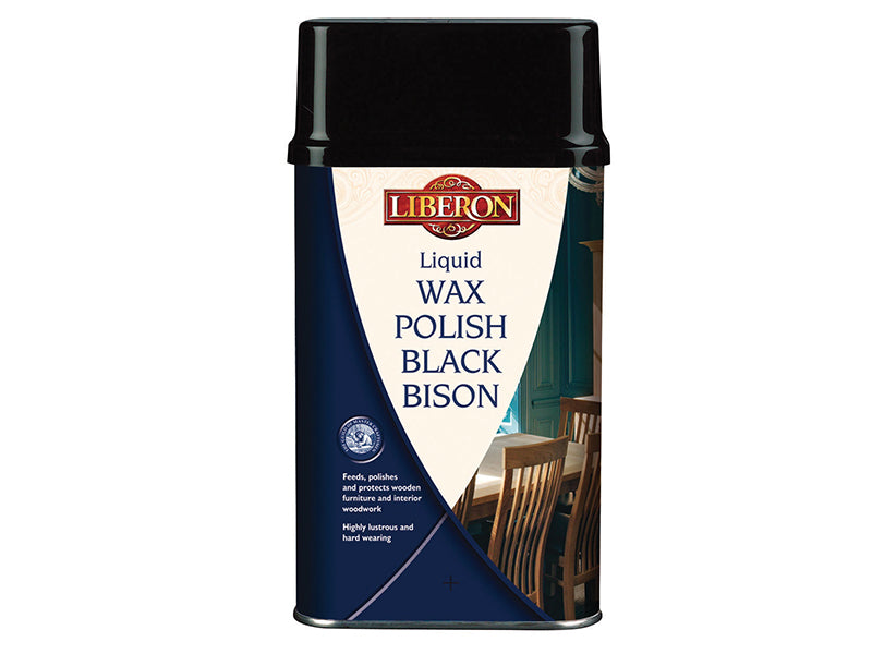 Liberon Liquid Wax Polish Black Bison Medium Oak 500ml LIBBBLWMO500
