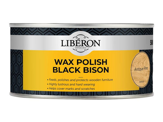 Liberon Wax Polish Black Bison Antique Pine 500ml LIBBBPWAP500