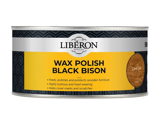 Liberon Wax Polish Black Bison Dark Oak 500ml LIBBBPWDO500