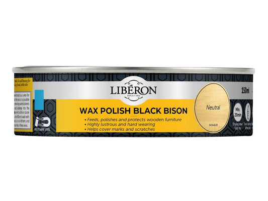 Liberon Black Bison Wax Paste Neutral 150ml LIBBBPWN150N