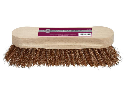 Liberon Bronze Liming Brush for opening the grain of hardwood LIBBLBRUSHN