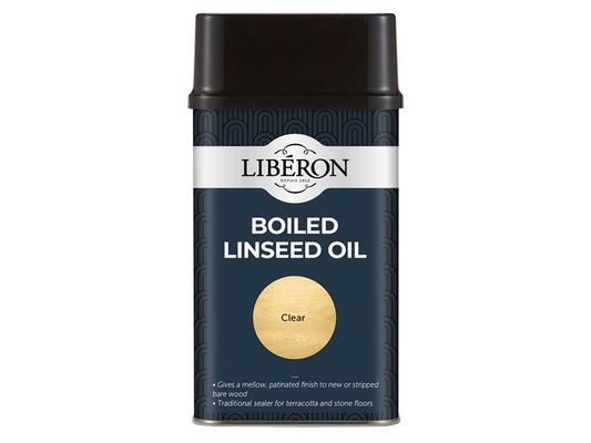 Liberon Boiled Linseed Oil Clear 500ml Wood Terracotta Stone Floors LIBBLO500N