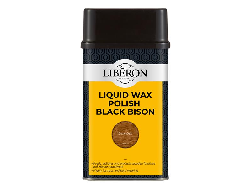 Liberon Liquid Wax Polish Black Bison Dark Oak 500ml LIBBLWDO500N