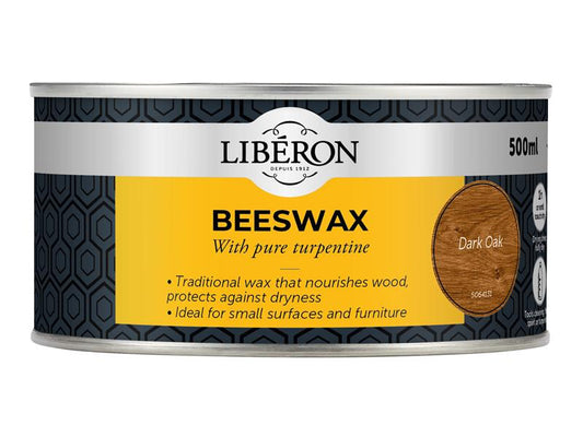 Liberon Beeswax Paste Dark Oak 500ml LIBBPD500N