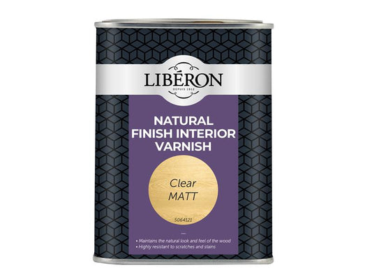 Liberon Natural Finish Interior Varnish Clear Matt 1 litre LIBELNFIVCMN