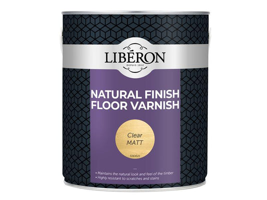 Liberon Natural Finish Floor Varnish Clear Matt 2.5 litre LIBFVWCM25LN