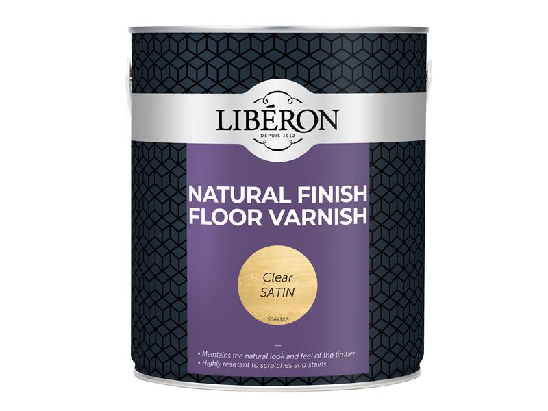 Liberon Natural Finish Floor Varnish Clear Satin 2.5 litre LIBFVWCS25LN