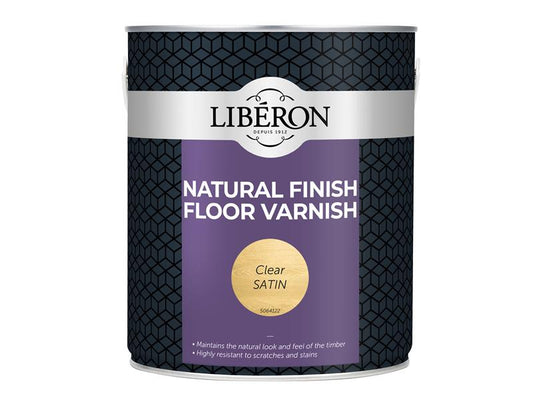 Liberon Natural Finish Floor Varnish Clear Satin 2.5 litre LIBFVWCS25LN